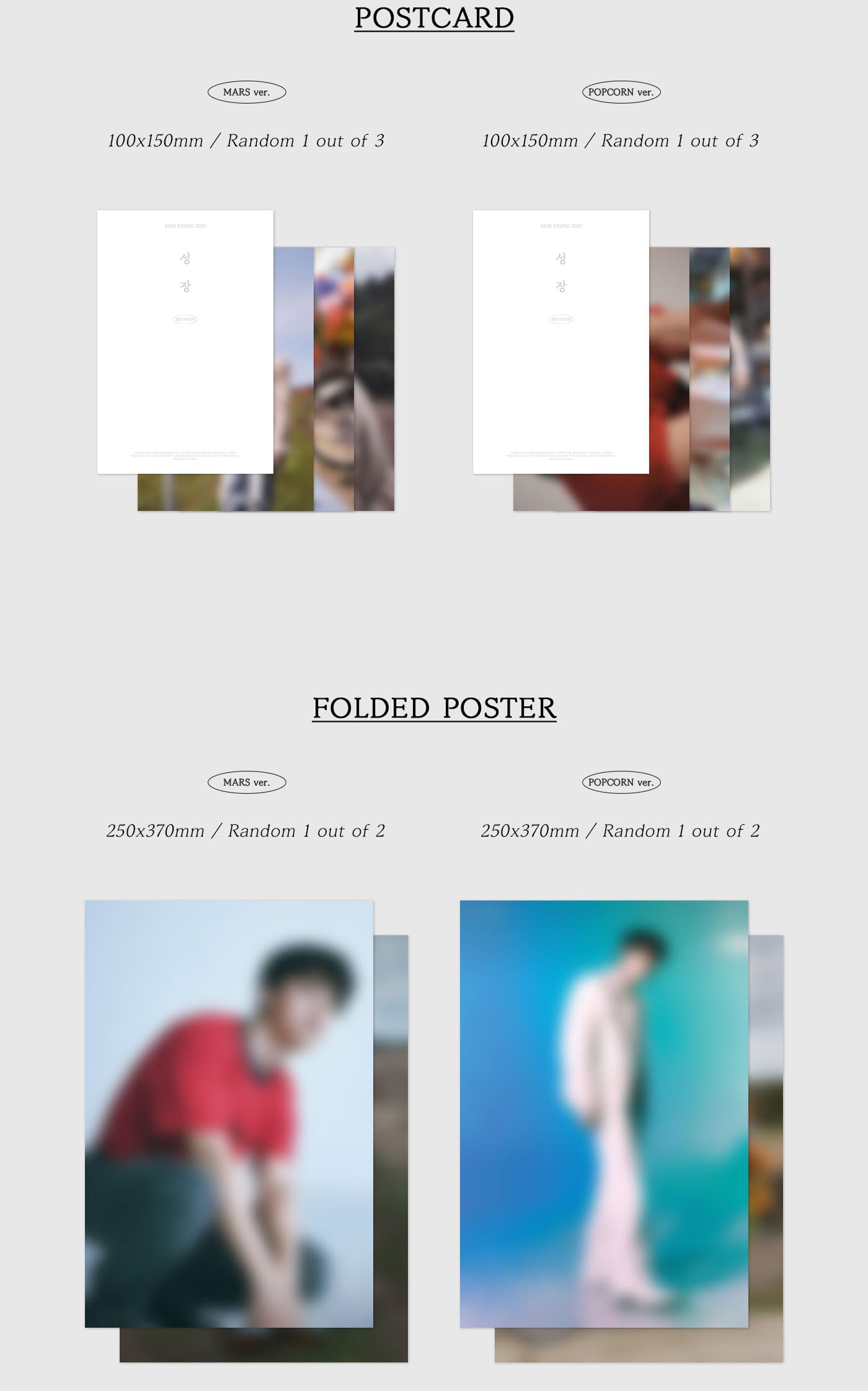 Amazon.com: EXO D.O. BLOSSOM 성장 3rd Mini Album CD+Folded poster